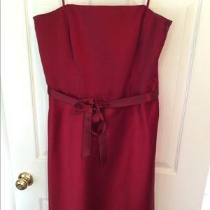 Ann Taylor Strapless Satin Dress